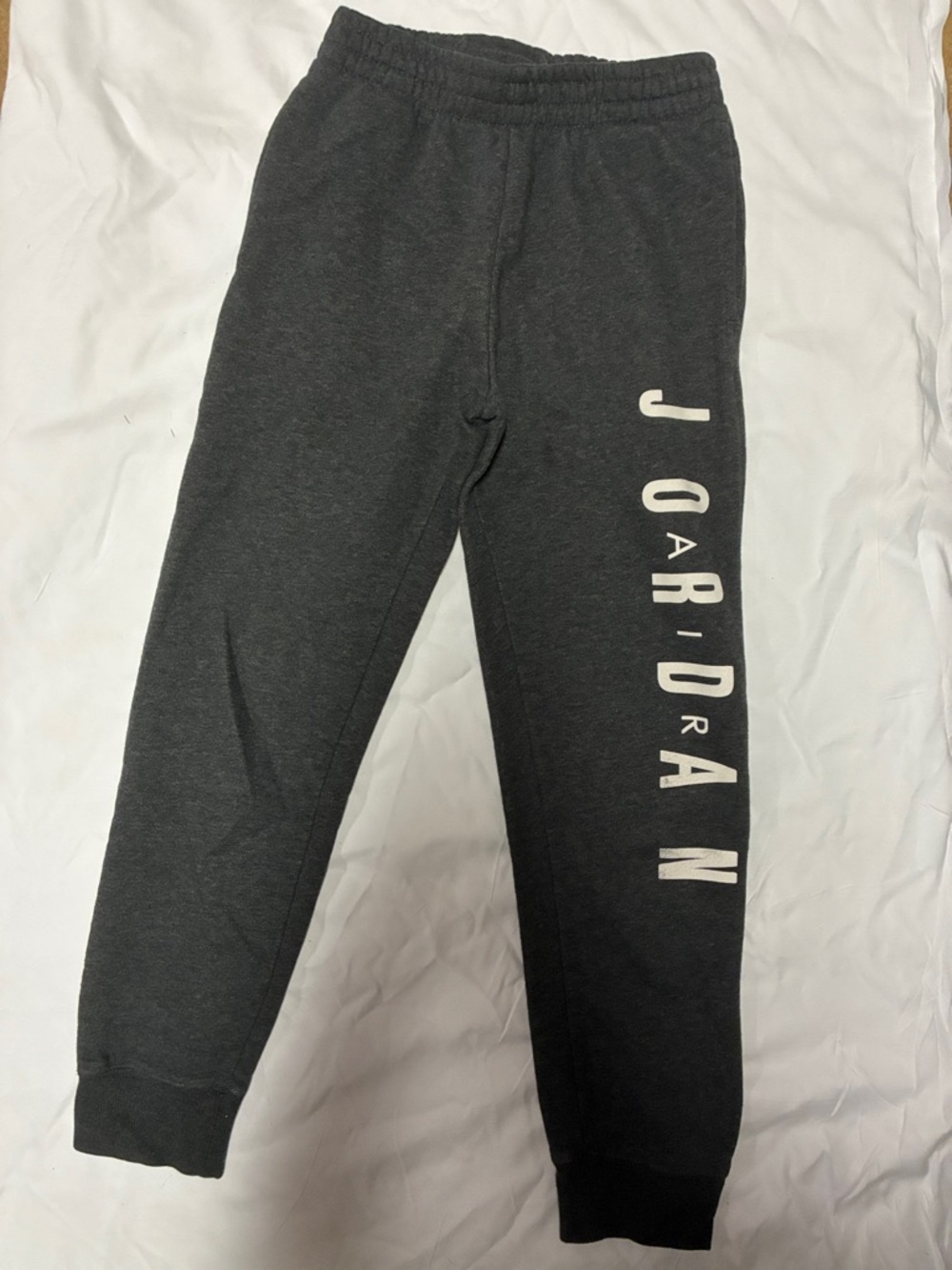 Jordan Kids Dark Gray Jogger Pants with White Logo